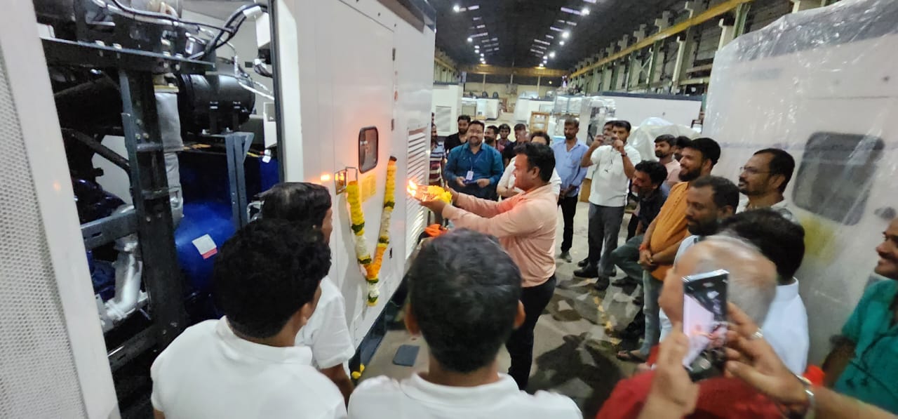 Genset commissioning pooja